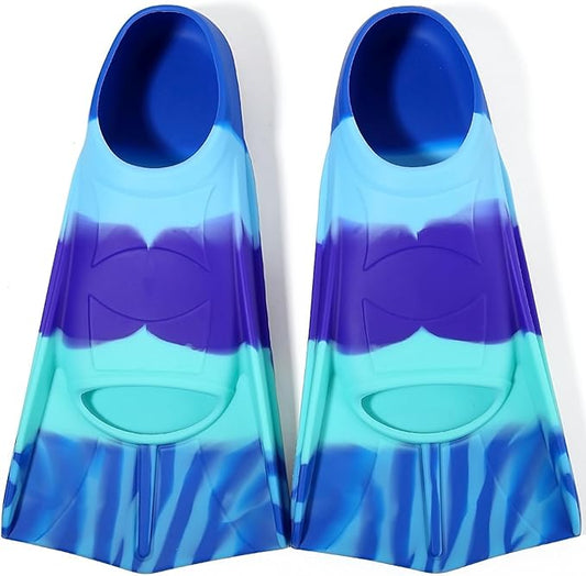 Kids Swim Fins,Short Kids Fins Youth Swimming Flippers for Lap Swimming Training for Children Girls Boys Beginners