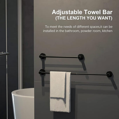 2 Pack Adjustable 16 to 27.6 Inch Single SUS304 Stainless (1" Diameter)