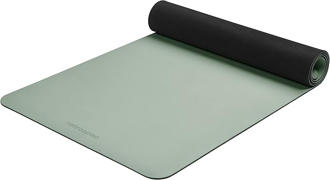 Retrospec Laguna 5mm Yoga Mat - Fitness Mat for Women, Men & Children, Slip-Resistant and Moisture Absorbing Exercise Mat for Home, Pilates, Yoga and Floor Workouts