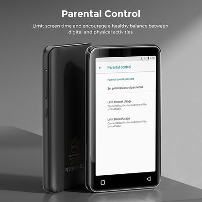 innioasis 80GB MP3 Player with Bluetooth and WiFi, MP3 Player for Kids with Spotify, Spotify Kids, Pandora, Audible, 4.0" Touch Screen Music Player with Parental Controls, Up to 1TB (Gray)