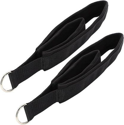 Pilates Double Loop Straps for Reformer, D Ring Straps Handle, Yoga Exercise Straps, 2 PCS