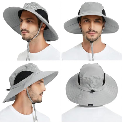 EINSKEY Wide Brim Sun Hat, UPF 50+ UV Protection Waterproof Packable Bucket Hat for Men & Women, Fishing Hiking Beach Garden