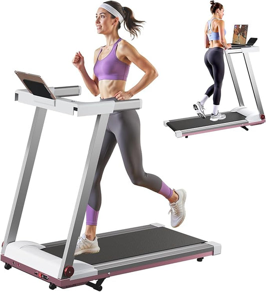 Treadmills for Home, 4-in-1 Foldable Treadmill with Incline, 300 LBS Capacity Running Treadmills for Home Small Spaces with Handles, 3.0 HP Folding Treadmill with Smart APP