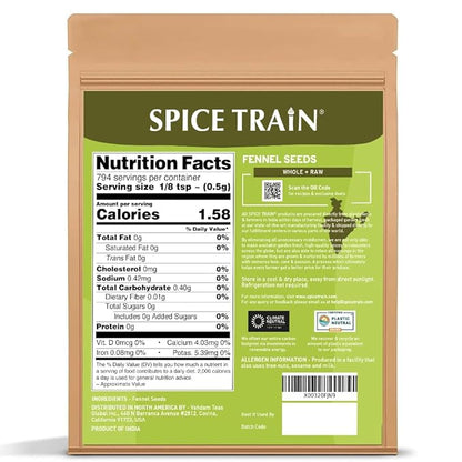 Fennel Seeds (397g/14oz) Tested for Quality | Raw Fennel Seed | Perfect for Cooking, Teas, Smoothies & Lattes | Bulk Whole Seeds in Resealable Zip Lock Pouch