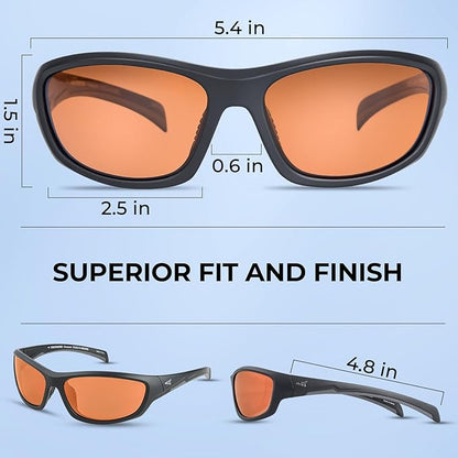 KastKing Hiwassee Polarized Sport Sunglasses for Men and Women, Wrap Sunglasses for Fishing Cycling and Running,UV Protection