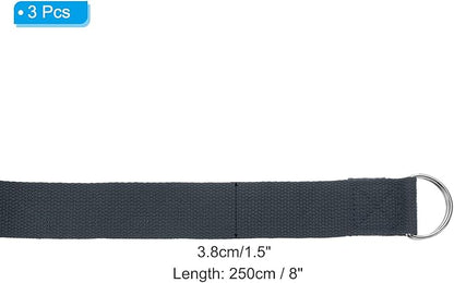 PATIKIL Yoga Strap for Stretching Cotton Yoga Belt with Adjustable Metal D-Ring Buckle Stretch Band for Fitness Pilates