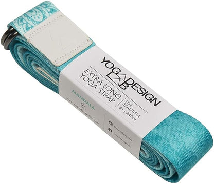 yogadesignlab YOGA DESIGN LAB | The Yoga Strap | Luxurious, Extra Long, Super Soft, Eco Printed | Studio Quality, Adjustable | Safely Stretch Further and Hold Longer | 8 ft Long