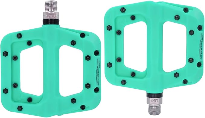 FOOKER MTB Pedals Mountain Bike Pedals 3 Bearing Non-Slip Lightweight Nylon Fiber Bicycle Platform Pedals for BMX MTB 9/16"