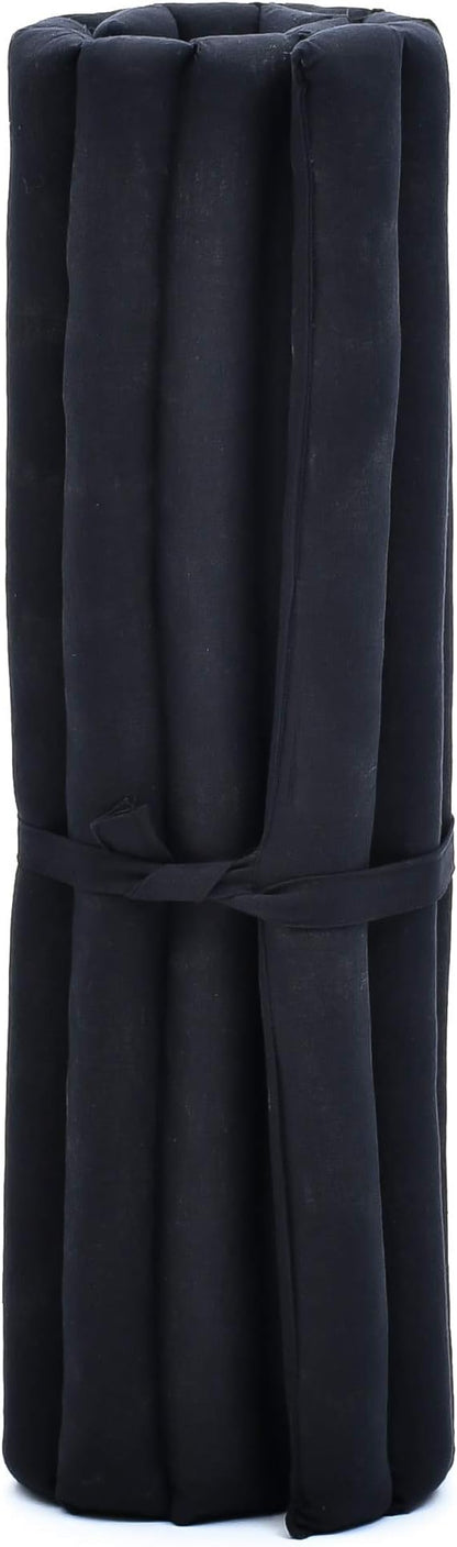 Leewadee Zabuton Seating Cushion – Square Floor Seat for Meditation Exercises, Light Yoga Mat Filled with Kapok