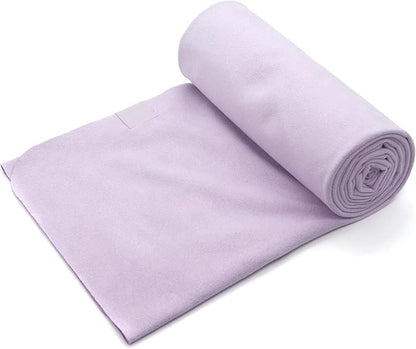 Eunzel Hot Yoga Towel, Super Absorbent Yoga Mat Towel Soft Suede Microfiber Non-Slip Towel for Bikram Pilates and Yoga Mats 72" x 26.5", Taro Purple