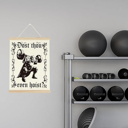 Gym Motivational Posters Funny College Dorm Posters Gifts for Guys Friends Dost Thou Even Hoist Gym Flag Wall Art Decor Sign for Home Gym Bedroom Office