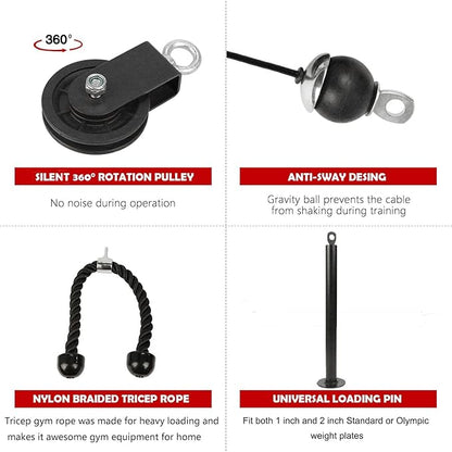 LAT Pull Down and Lift Weight Pulley System