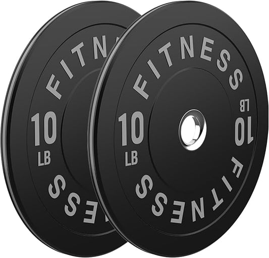 2 Inch Bumper Plates，10-500lbs，Barbell Rubber Olympic Weight Plates Set for Home Gym, Strength Training & Weight Lifting, Multiple Options Colors