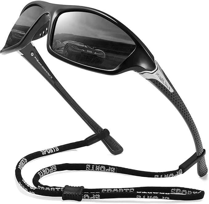 FAGUMA Sports Polarized Sunglasses For Men Cycling Driving Fishing UV400 Protection