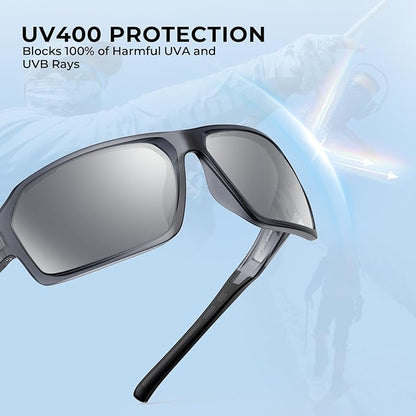 KastKing Chippewa Polarized Fishing Sunglasses, UV400 Protection Full Wrap Frame Sports Cycling Sunglasses, 1.0mm TAC Lenses