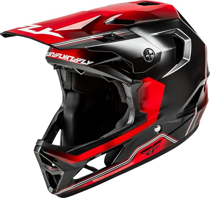 Fly Racing Rayce Full-Face Mountain Bike/BMX Helmet – ASTM F1952 DH Certified, CPSC 1203, CE EN1078, Poly-Alloy Shell, TFV Ventilation, Removable Liner