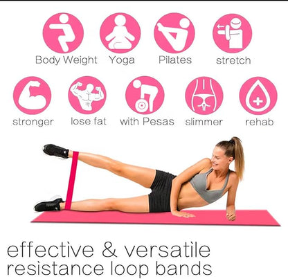 Resistance Bands Set for Women & Men – 5 Levels Latex Exercise Bands for Workout, Fitness, Home Gym, Yoga & Physical Therapy