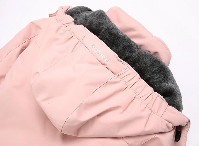 Keevoom Girl's Ski Jacket Winter Warm Thick Snow Coat Windproof Kids Outdoor Hooded Jackets