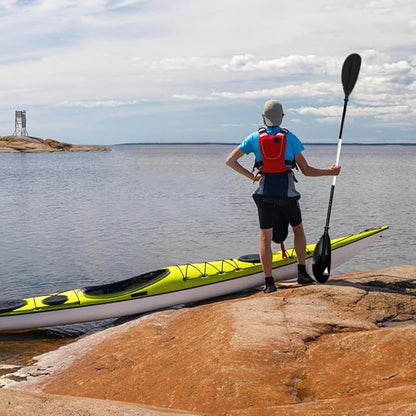 Kayak Paddle - Adjustable 2 Pieces Aluminum Alloy Shaft with Glass Fiber Blade for Surfing,Oar Fishing Easy Packable Travel