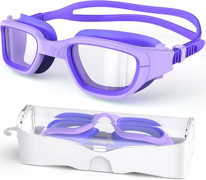 Kids Swim Goggles,Swimming Goggles for Kids 6-14, Anti-Fog UV Protection Pool Glasses for Boys Girls