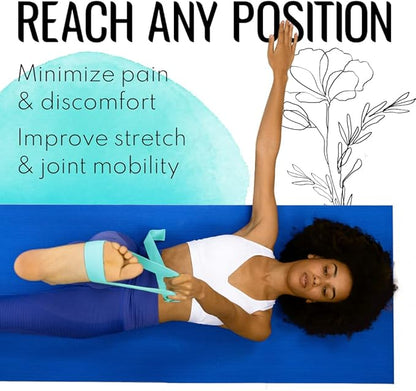 TECEUM Yoga Strap & Mat Strap – 2 IN 1 – Cotton – 6 ft 8 ft 10 ft (30+ colors) – Adjustable Non-Slip Belt for Yoga, Pilates, Stretching, Physical Therapy, Fitness & Home Workout – For Carrying Mats