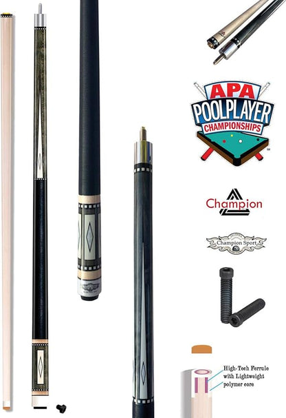 2021 Champion Lost Pieces Series Putere Pool Cue Stick, Low Deflection Pro Taper, Model: LPC3, Putere Cue