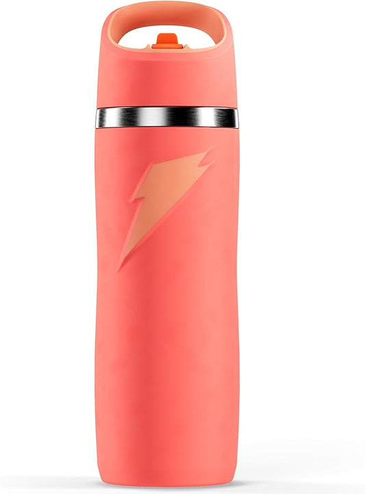 Gatorade 'Overtime' 22oz Stainless Steel Water Bottle, Straw Cap, Coral