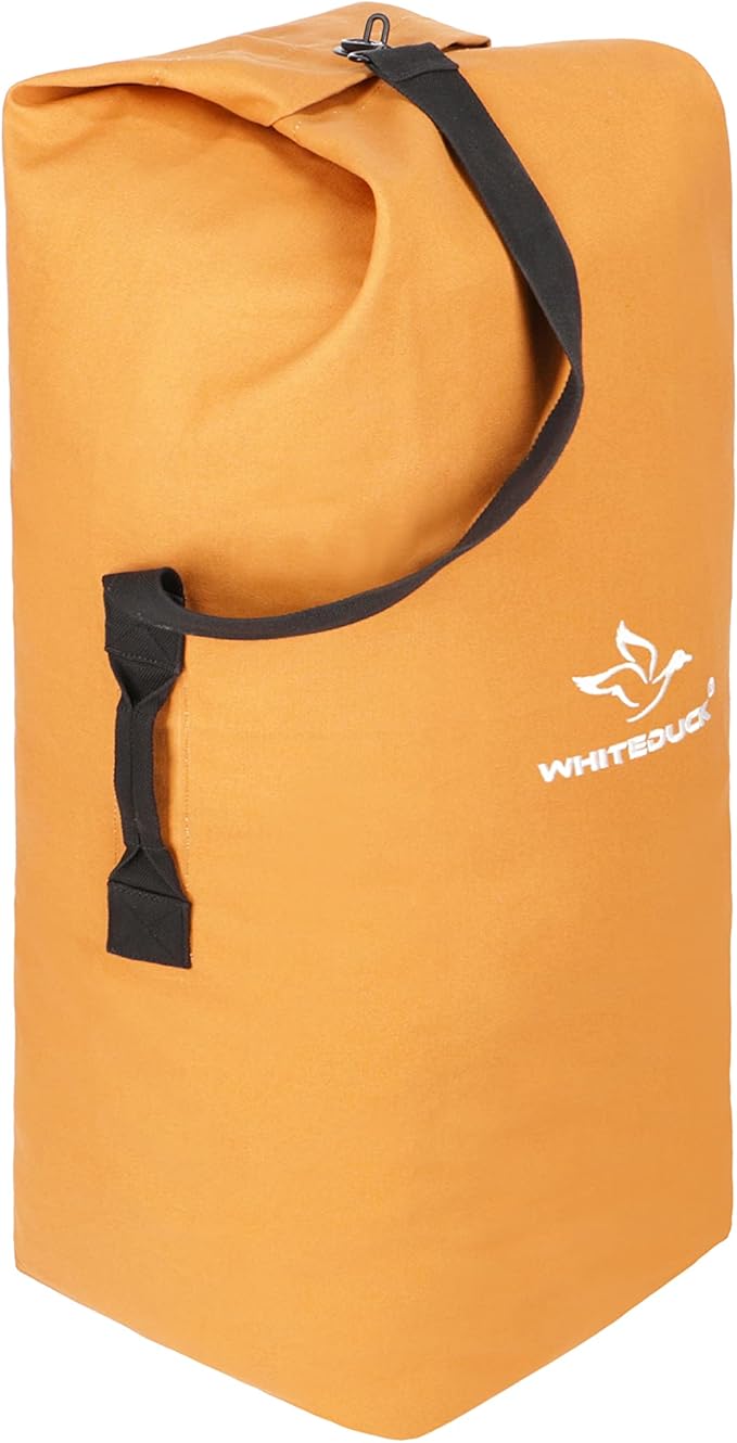 WHITEDUCK 25"x42" (430L) Top Load Canvas Duffel Bag – Military-Grade, Tear-Proof & Weatherproof, Heavy Duty for Travel, Outdoors & Military Use, with Padlock Compatibility, 5 Colors