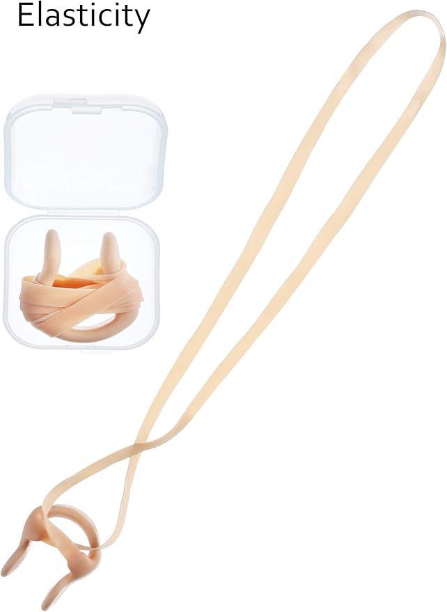 Blulu 6 Pieces Swimming Nose Clip Latex Gel Nose Plugs for Swimming Swimmer Accessories for Older Kids, Beige