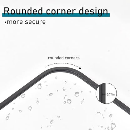 36" x 36"Bathroom Mirror, Matte Black Wall Mirror with Metal Frame, Decorative Rectangular Vanity Mirror for Bedroom Bathroom Living Room Entryway (Horizontal/Vertical)