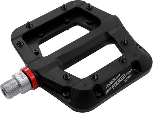 FOOKER MTB Pedals Mountain Bike Pedals 3 Bearing Non-Slip Lightweight Nylon Fiber Bicycle Platform Pedals for BMX MTB 9/16"