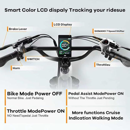 1500W Electric Bike for Adults,48V 20/60Ah Removable Battery Max Range 80Miles & 30MPH Electric Bicycle,20''×4" Fat Tire Ebike,Adult Electric Bicycles for Commute Beach Snow,E-Bike UL Certified