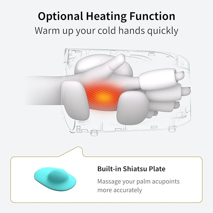 FIT KING Hand Massager, Finger Wrapped Design for More Relaxation, Large Space for Both Men and Women, Ideal Gift (Blue)