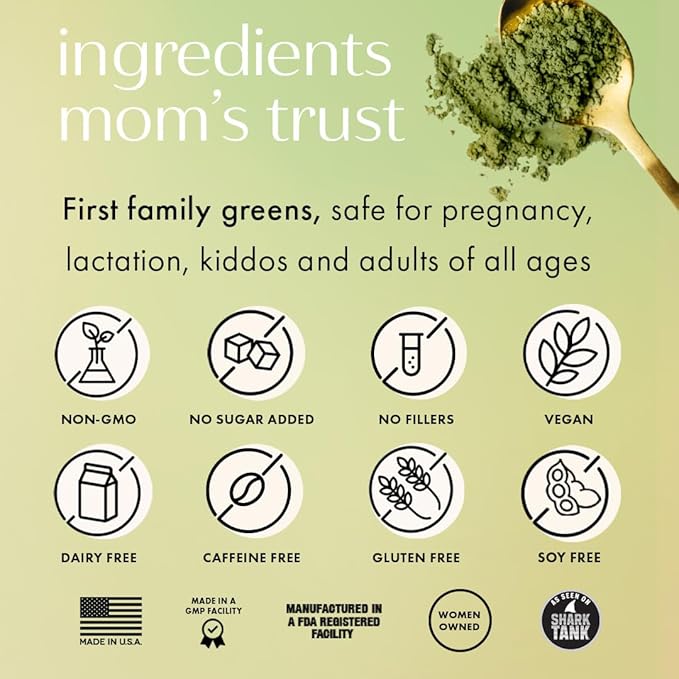 Boobie Mother of All Greens | Your New Family Ritual, Daily Super Greens Powder with 35+ Essential Nutrients for Moms & Families | Vegan, Gluten Free, & Sugar Free | Mixed Berry Flavor, 60 svgs