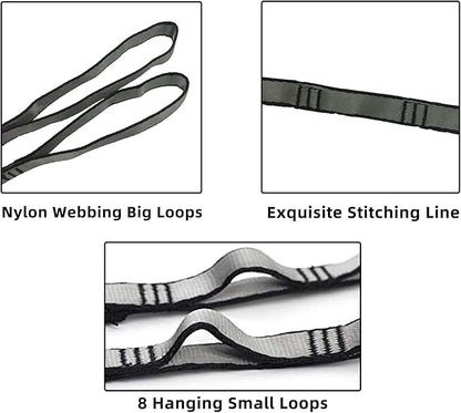 PRIOR FITNESS 2pcs Nylon Daisy Chain Straps for Aerial Yoga Hammock Swing Adjustable Aerial Silk Extender Strap Rope Anti-Gravity Yoga Extend Belts