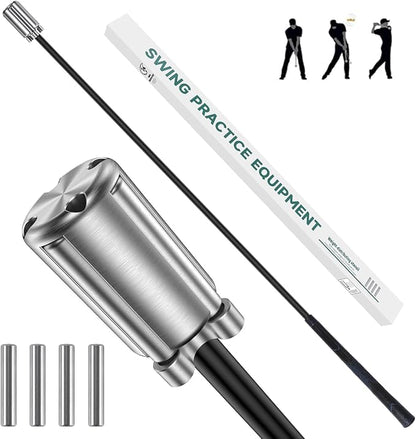 Golf Swing Trainer Aid, Weighted Golf Grip Trainer for Improve Swing Speed and Chipping Hitting, Adjustable Weight System for Golf Speed Training Warmup Aid for Men and Woman