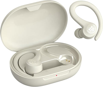 JLab Go Sport+ Wireless Workout Earbuds Featuring C3 Clear Calling, Secure Earhook Sport Design, 35+ Hour Bluetooth Playtime, and 3 EQ Sound Settings (Sand)