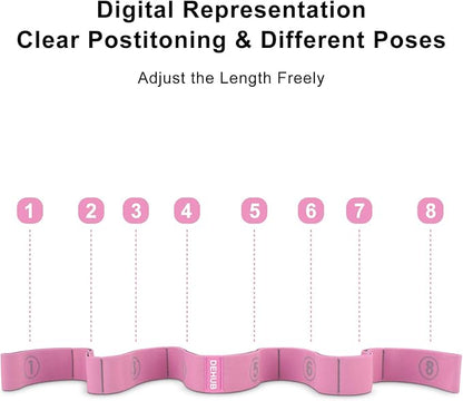 Stretch Strap, Elastic Yoga Stretching Strap, Multi-Loop for Physical Therapy, Pilates, Yoga, Dance & Gymnastics Exercise and Flexible Pilates Stretch Band