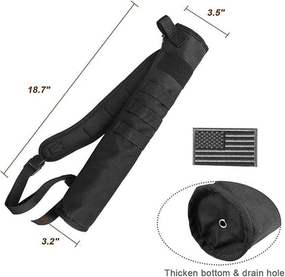KRATARC Archery Lightweight Back Arrow Quiver Dual Use Foldable Compact Hip Arrows Bag with Molle System Hanged for Target Shooting