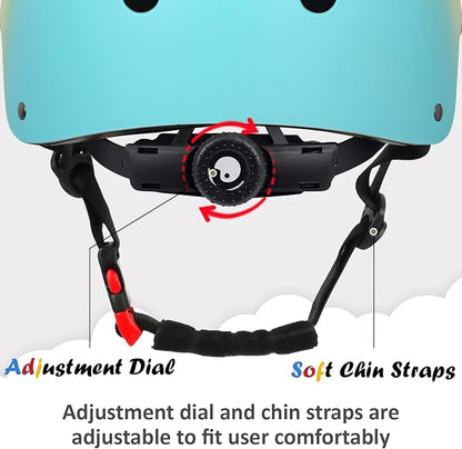 Kids Bike Helmet, Adjustable and Multi-Sport, from Toddler to Youth, 3 Sizes