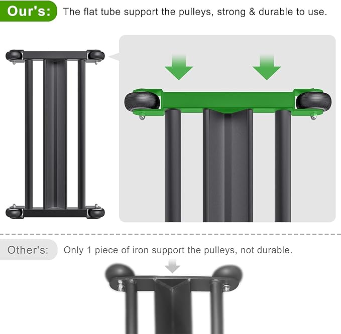 Glute Ham Glider, Multi-Functional Hamstring Roller with Smooth Wheels, V-Bar for Hamstring Curls, Ab Glider Workout & Core Strength Training