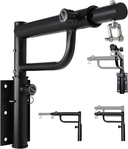 Heavy Bag Hanger Wall Mount Punching Boxing Bag Bracket -Round Tube,Heavy Duty Adjustable Length & Height for Boxing, Taekwondo, Muay Thai Bags,for Home Gym Installation