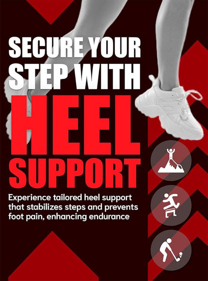 Flex Fit Sport Insoles - Medium Arch Support Inserts - Running Insoles for Sneackers - Shoe Inserts for Men and Women (Red, M)