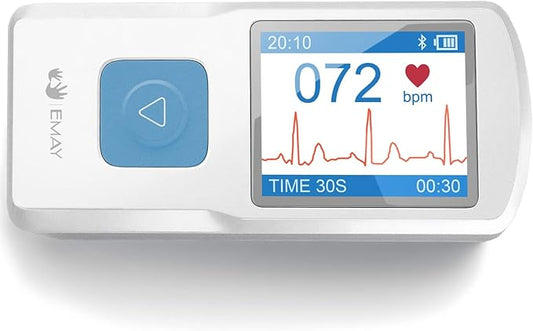 EMAY Portable ECG Monitor | Record ECG and Heart Rate | Compatible with Smartphone and PC