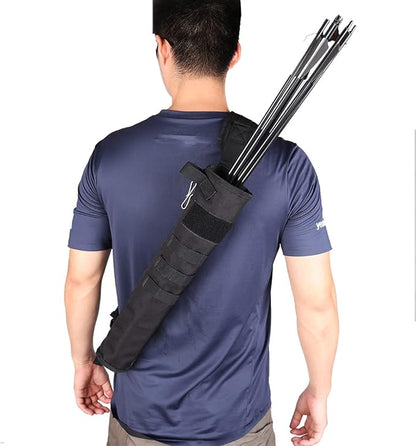 KRATARC Archery Lightweight Back Arrow Quiver Dual Use Foldable Compact Hip Arrows Bag with Molle System Hanged for Target Shooting