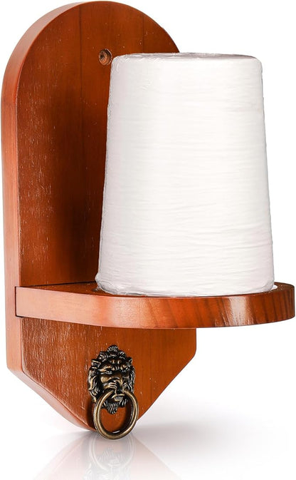 Wall Mounted Cone Chalk Holder, Solid Wood Pool Hand Chalk Holder, Billiards Pool Table Cone Chalk Holder with Beveled Edge and Hardware, Pool Table Accessories