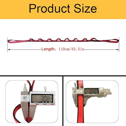 FOSER 2pcs Daisy Chains, Yoga Hammock Extension Strap, Adjustable Nylon Strap Fitness Pilates and Exercise Extend Strap