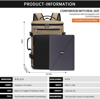 Kalesi Gym Duffle Bag Backpack 4-Way Waterproof with Shoes Compartment for travel Sport Hiking laptop