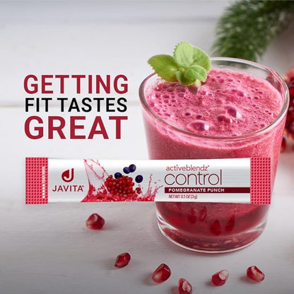 Javita Control Fruity (Acai, Pomegranate) Drink Mix Beverage with Slimming Herbs (Garcinia Cambogia, Gymnema Sylvestre) to Help Support Healthy Lifestyle, Appetite (2 Boxes/48 sticks)