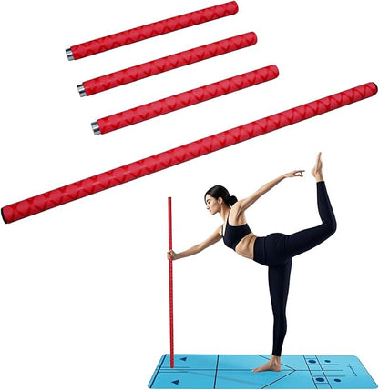 The Huang Yunming yoga stick is made of sturdy steel that is 5 feet high and an adjustable stretching stick, providing flexibility, agility, and balance. Multi functional fitness stick with 5 steel pipes